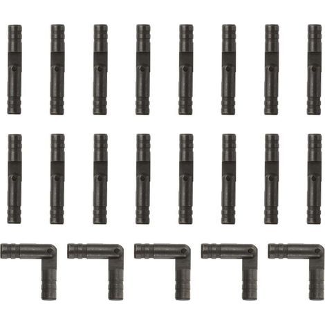 Lot de 20 charnières invisibles en laiton noir 4 × 25 mm pour boîtes à bijoux, meubles et petits placards (1/4)