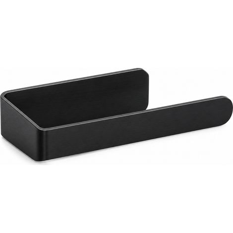 Porte Serviette Inox Sans Perçage pour Salle de Bain Noir 26 cm (1/4)