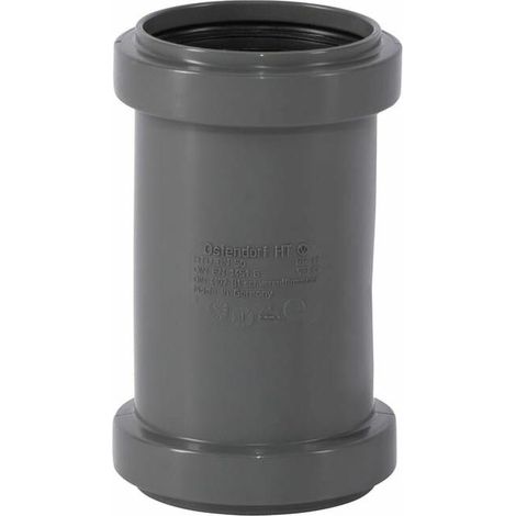Manchon coulissant DN50 – Raccord d'évacuation PVC – Triple lèvre d'étanchéité – Pour eaux usées chaudes et agressives (1/3)
