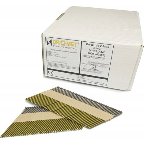 Nägel für ARG-Nagler 2,8x75 ringförmig verzinkt (2000 Stück) (1/5)