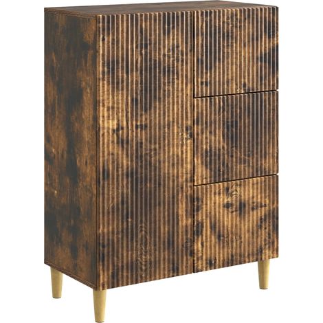 Sideboard Smoked Oak 66 x 34.5 x 90 cm Engineered Wood vidaXL