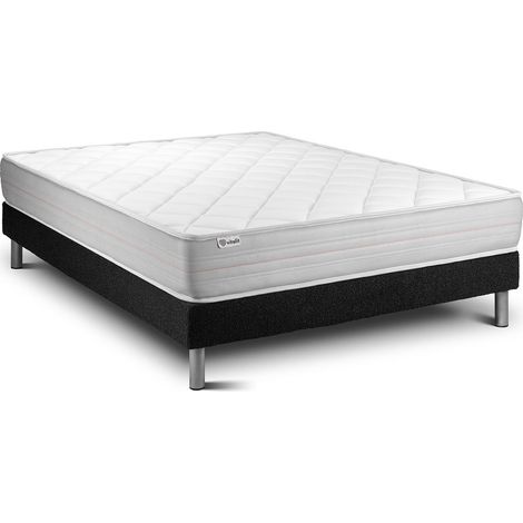 Matratzenset VITALMEMO 140 x 220 cm Bettrahmen Kit schwarz