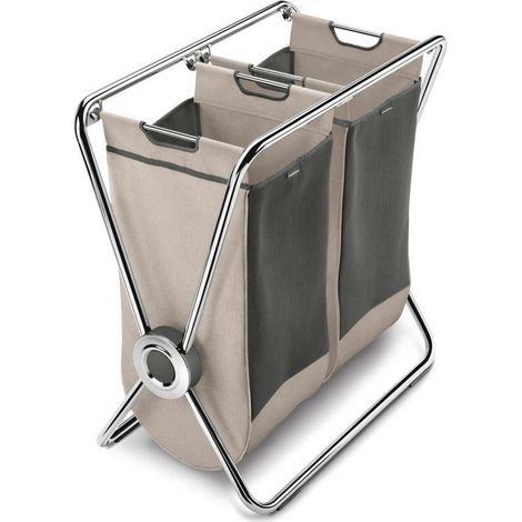 Simplehuman - Cesto para ropa sucia, 75x42x74 cm, marrón/acero LT1009 (1/5)
