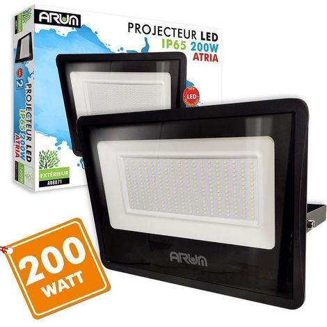 Proiettore LED ATRIA 200W NERO Eq 1600W IP66 da esterno  Température de Couleur: Bianco neutro 4000K (1/2)