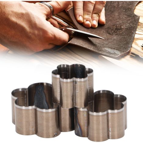 Ensemble de 3 moules à découper le cuir à motifs floraux, moules à découper le cuir perforés à la main (1/5)