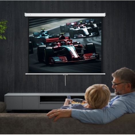 Pantalla de proyector 84 pulgadas 4:3 4K Ultra HD, altura ajustable, blanca HAVRYA (1/4)