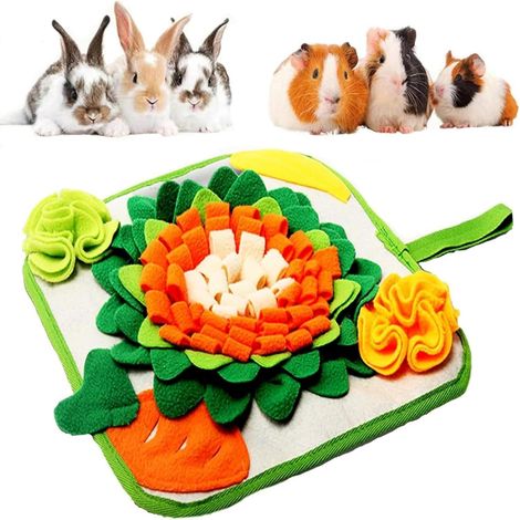Tapis De Fouille pour Lapin – Tapis D’Alimentation Et Fouille Bunny De Lapin Parfumé Petit Léger Textures Douces pour Clapier Cage Chambre Salon Maison Appartement (1/5)