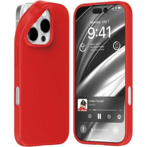 Funda Mercury Soft para iPhone 16 Pro de 6,3 pulgadas, color rojo.