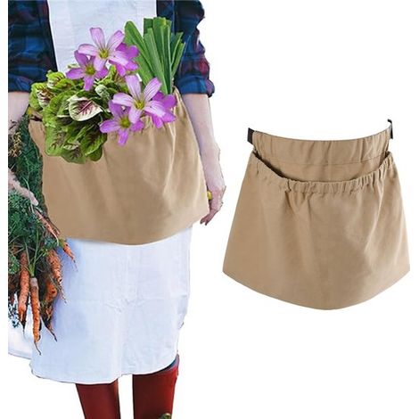 Gartenschürze Schürze zum Pflücken von Obst und Gemüse Pflückschürze Pflückbeutel Pflückbeutel Schürze Verstellbar 60 x 36 cm für Obst, Gemüse, E (1/5)