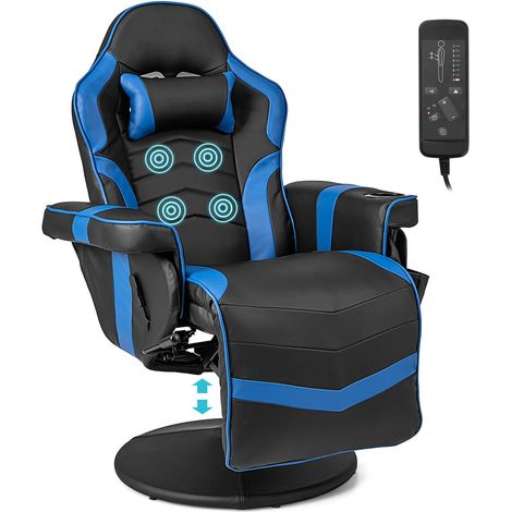 Massage Video Gaming Recliner Chair Ergonomic High Back Office Chair Adjustable (1/5)