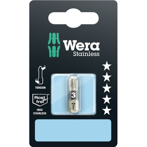 Wera 3855/1 TS SB Bits, Edelstahl, PZ 3 x 25 mm 05073615001 (1/5)