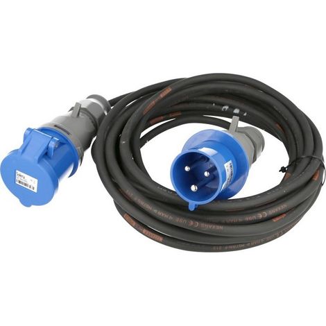 Bis-Electric – Rallonge électrique étanche 25m – Monophasée 3x32A – Câble H07RNF 3G – Indice de protection IP44 pour usage extérieur