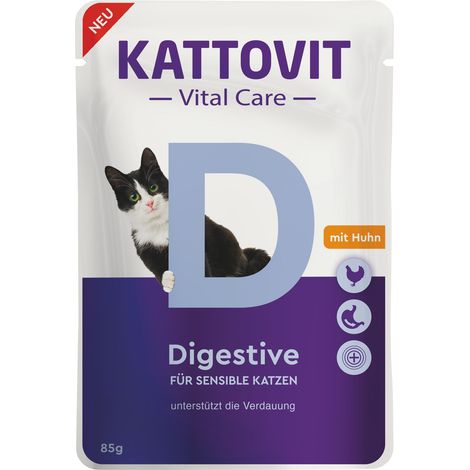 Kattovit VitalCare 85g-Beutel - Verdauungsfördernd - Huhn 85g