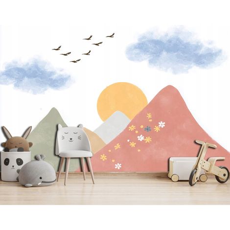Fototapete Berge, für Kinderzimmer, 150 x 105 cm – Komplettset inkl. Kleister & Anleitung (1/5)