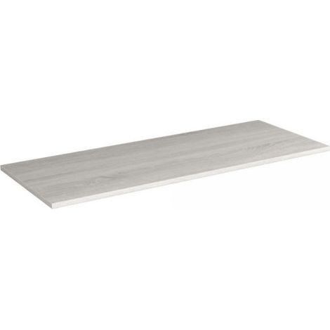 Piano per lavabo bagno rettangolare idrorepellente colore rovere grigio ghiaccio 80x45 cm