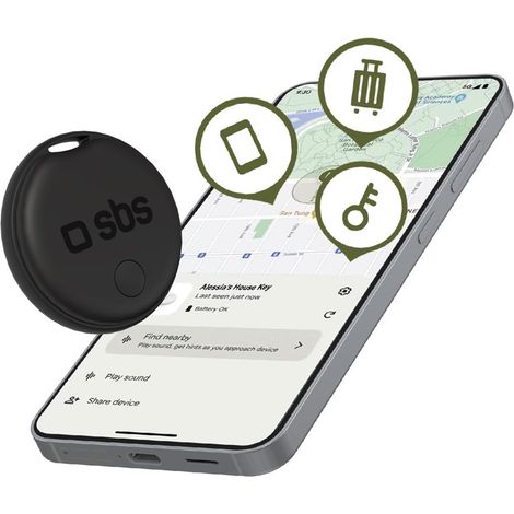 SBS Track My Dual Localizzatore Apple E Android Nero