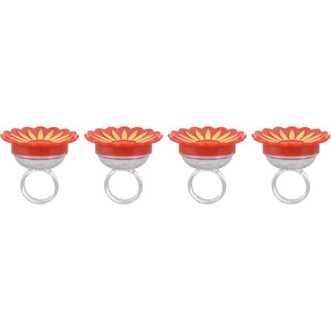 4PCS Mangeoire à Colibris Portative - Alimentation de Près, Couleurs Vives et Compacte pour Jardin (1/5)