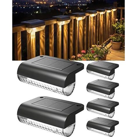 outdoor solar wall lights, battery life: 10-12 hours, lighting effect, apply to fences, wall rails (1/5)