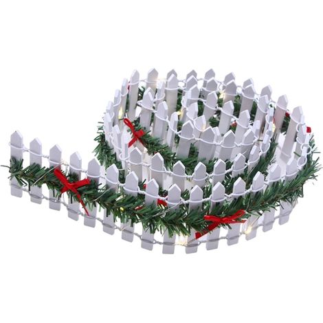 Weihnachtszaun weißer aus Holz 89 cm für Haus Party