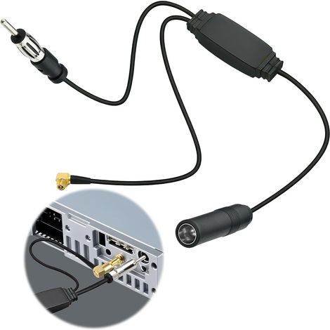 Dab Adapter Für Autoradio, Dab Antenne Auto, Umwandlung Von FM/VHF-Antennensignalen in Dab/Dab-Signale Für Dab-Stereoanlagen, Plug-and-Play-Installation (1/5)