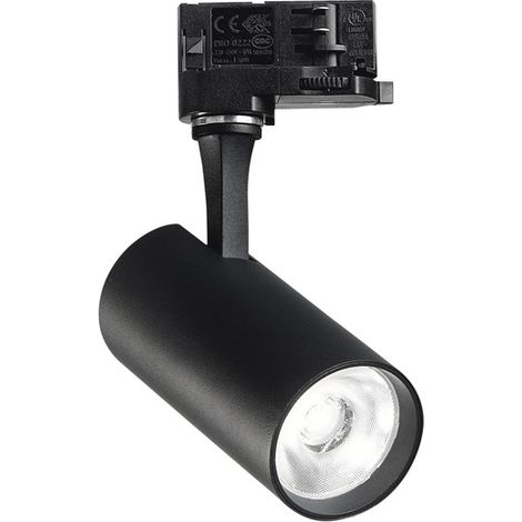 FOX 15W PROIETTORE 3-PHASE LED COB BRIDGELUX 15 W 41° ON-OFF  1600 lm 3000 K NERO (1/2)