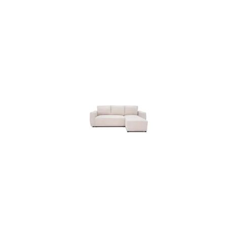 Canapé d'angle convertible réversible 3-4 places PHARELL - Velours côtelé beige - Coffre de rangement - L 230x P 155 x H 95 cm (1/4)