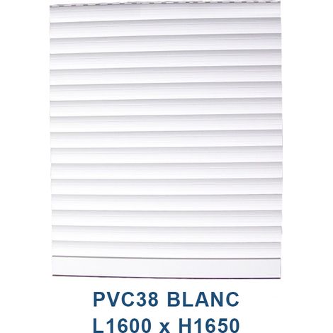 Tablier de volet roulant 1600x1650mm – PVC38 blanc – Enrouleur manuel pour volets – Découpe facile avec scie – Lakal