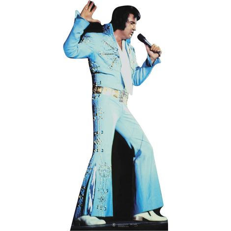 Figurine en carton Elvis Presley Costume Bleu Las Vegas Blue Jump H167 cm (1/4)