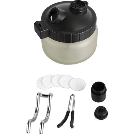 Universeller Airbrush-Reinigungstopf, Glasbehälter mit Nagellackpinselhalter (1/5)