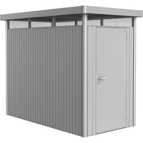 Casetta HighLine Misura HS argento metallizzato, porta standard per parete laterale corta (1/5)