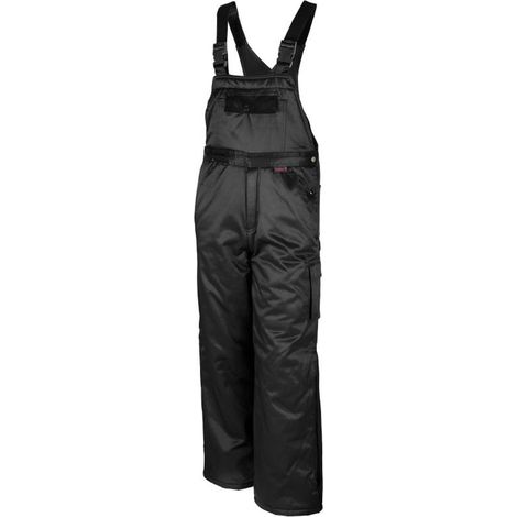 Qualitex Latzhose gefüttert, Größe: L, Farbe: schwarz (1/2)