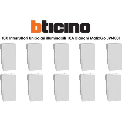 BTICINO Interruttore 1P 10AX – 250Vac - MatixGo Bianco