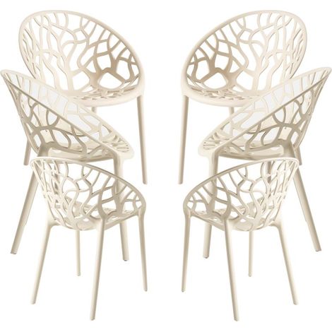 Packs Sillas Jardín - Pack 6 Sillas Nido - Beige (1/5)