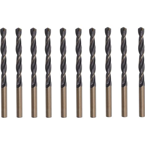 Set mit 10 HSS-Spiralbohrern, 5,5 mm, Metallbohrer, geeignet für Kupfer, Eisen, Edelstahl, Aluminiumlegierungen und Holz.