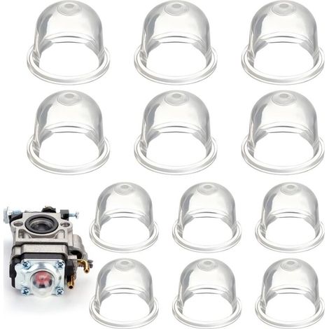 12 PièCes Poire D'AmorçAge Debroussailleuse, 22mm/19mm Pompe Amorcage Debroussailleuse, pour Tondeuse, Machine de haie,Scie à Essence, Ampoule d'amorce de Carburant de Ventilateur (1/4)