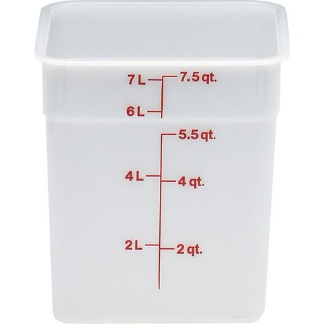 Boîte à provisions carrée Camsquare - 21.5x21.5x21 cm - Blanc - Lot de 6 - Cambro