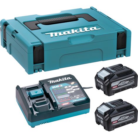 Makita 1911C9-1 40v Max Power Source Kit - 2 x BL4040F 4.0ah Batteries, Charger and Makpac Case