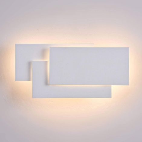 Applique Murale Intérieur, Moderne LED Applique Blanc 24W, IP20, Non Dimmable, Designe Aluminium Eclairage Décoratif Lumière pour Chambre Couloir (1/5)