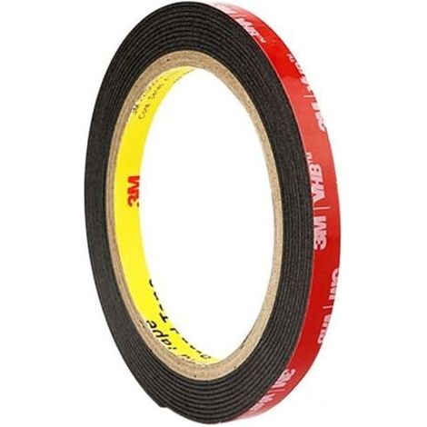 Ruban adhésif double face extra fort Ruban de montage VHB, étanche et résistant aux hautes températures 1 cm 3 m 1,1 mm d'épaisseur (1/4)