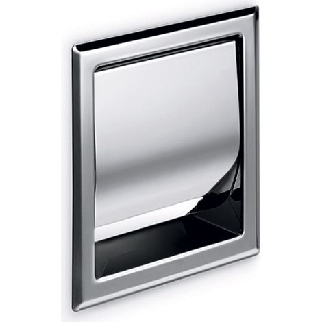Inda - Eingebauter Toilettenpapierrollenhalter mit Stahldeckel (1/2)