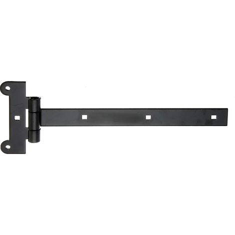 Penture anglaise avec l'axe pressé laquée noire penture 291 x 30 mm charnière 115 x 45 mm (1/4)