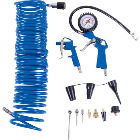 Kit 14 pz accesorios neumaticos con tubo 10mt para compresor de aire SCHEPPACH (1/2)