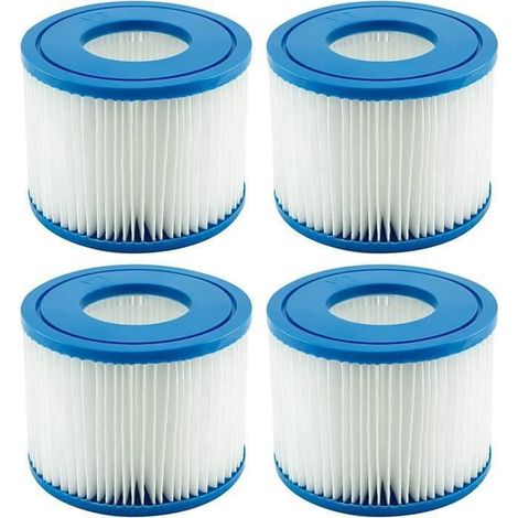 KLVGTIFS PU - Cartouche Filtrante VI pour Bestway, Hot Tub Filtre, Cartouches de Filtre de Piscine pour Lay-Z-Spa, Paris, Miami, Vegas, 4 Filtres (1/4)