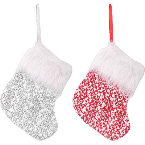 Pendentif de Noël Petit Bas Rempli de Bonbons Décorations d'Arbre de Noël pour Fête (1/5)
