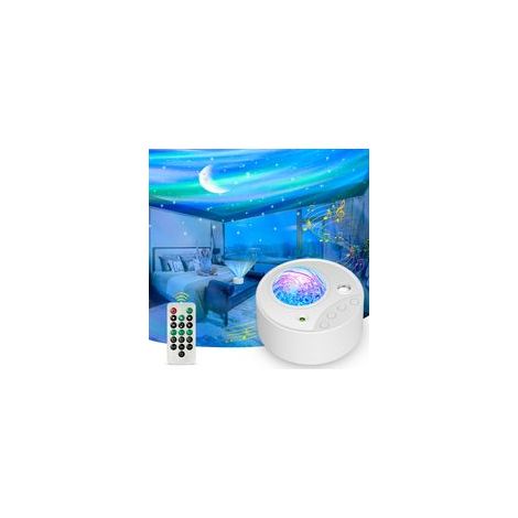 Projecteur Ciel Étoilé avec Aurore Boréale – 14 Effets Lumineux et Bruit Blanc, Lampe Ambiance Chambre pour Enfants et Adultes