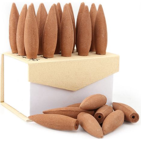 Boîte Cadeau 22 Cônes d'Encens à Contre-courant Fumée 30 Min Santal Boîte Rigide (1/5)