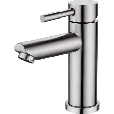 Bassin froid robinet de salle de bain durable cuivre finition chrome cartouche aérateur facile à nettoyer ou à remplacer (1/5)