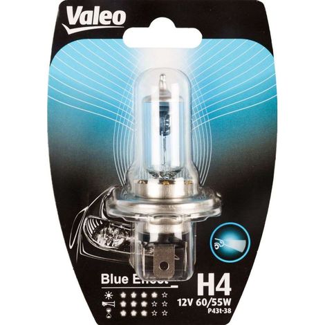 VALEO H4 lampada singola auto 12V 60/55W Blue effect attacco P43t-38 Originale