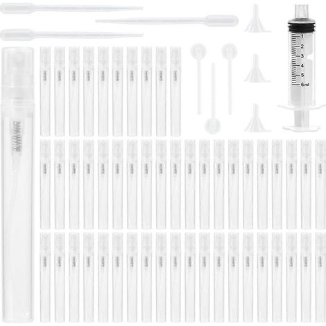 Mini-Fläschchen (5 ml), kleines, nachfüllbares Reisefläschchen mit 10 Zubehörteilen, für ätherische Öle auf Reisen. (1/5)