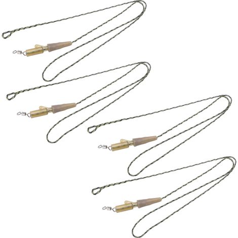 Matériel de pêche : bas de ligne en plomb pour carpe, bas de ligne hybrides camouflage remplaçables avec clip en caoutchouc. (1/5)